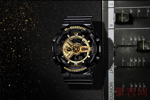 卡西欧手表 G-SHOCK 魔金双显 男士运动手表 GA-110GB-1A表镜图